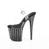 Pleaser - FLAMINGO808TDRS Ankle strap sandal, Pole dance shoes - Black/Transparent Product image